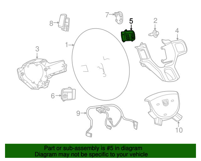 20132019 Ram Cruise Control Switch 68111384AB
