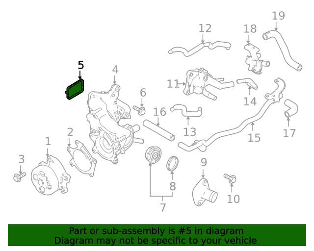 MQ718297 Thermostat Housing Gasket 20222023 Mitsubishi Outlander