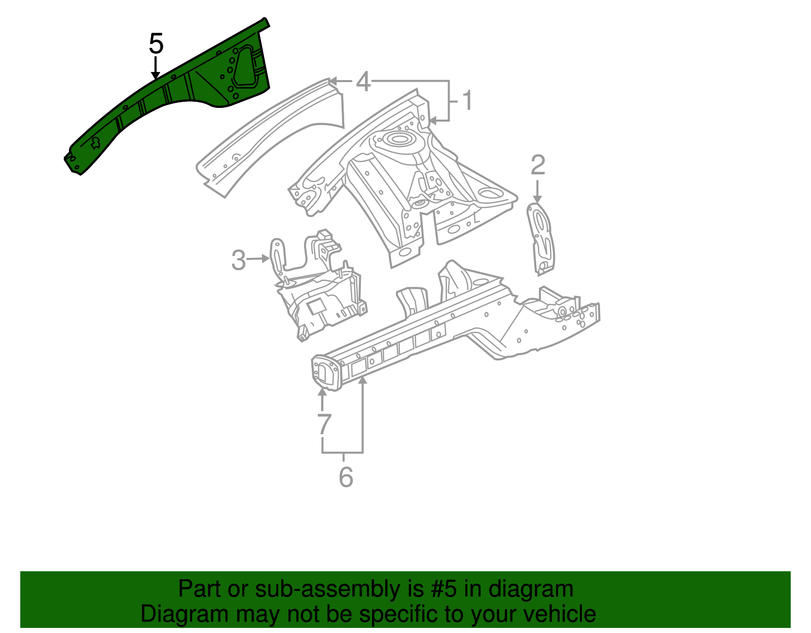Front Driver Side Wheelhouse Panel Brace - GM (92261547)