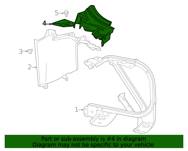 2020-2021 Chevrolet Corvette Passenger Side Auxiliary Radiator Rear ...