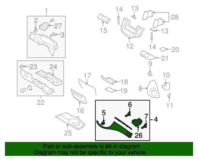84790-3M400-Y27 - Trim Panel - 2013-2014 Hyundai Genesis | OEM Hyundai ...