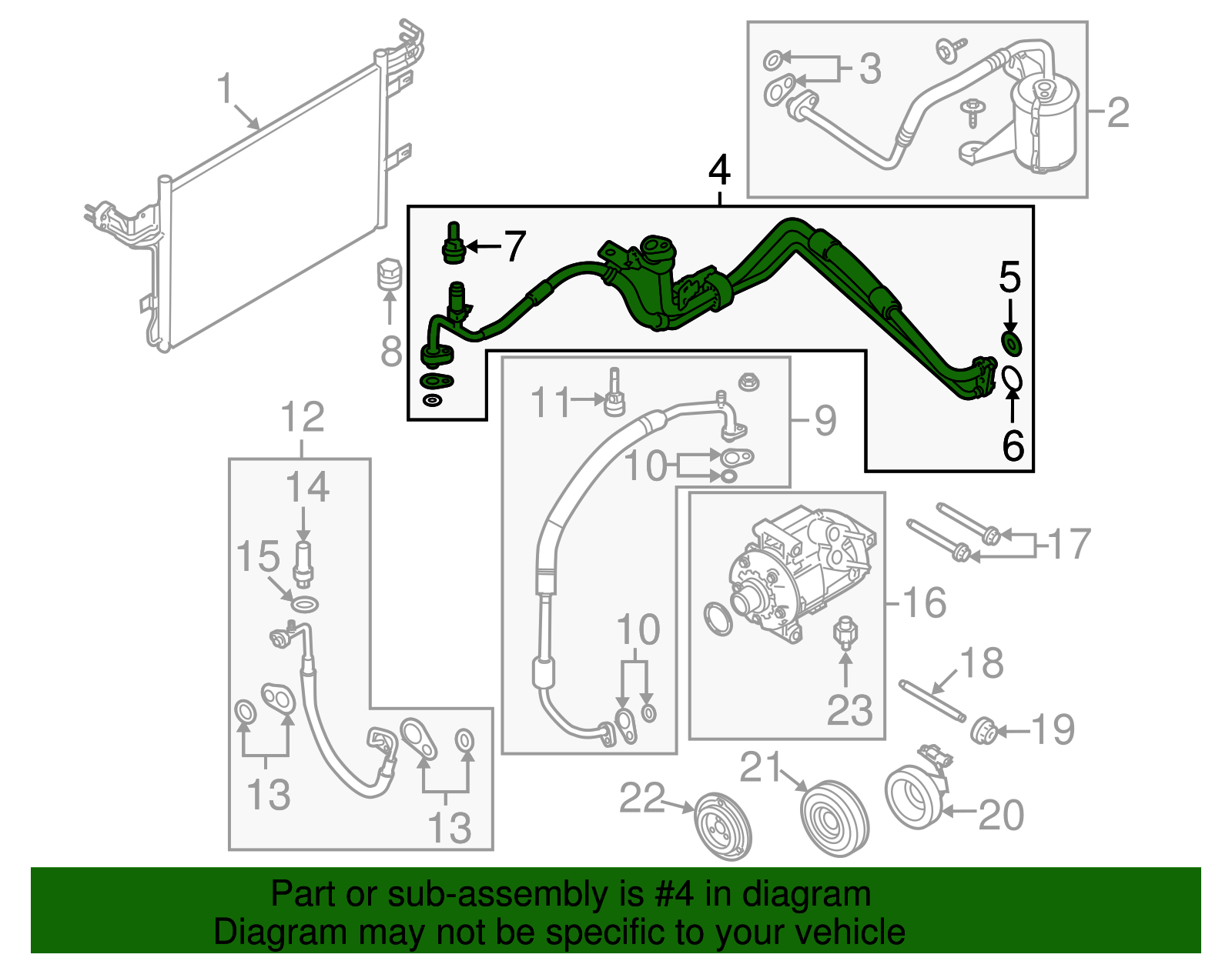Motorcraft™ A/C Refrigerant Line Bracket - Ford (YF-3562)