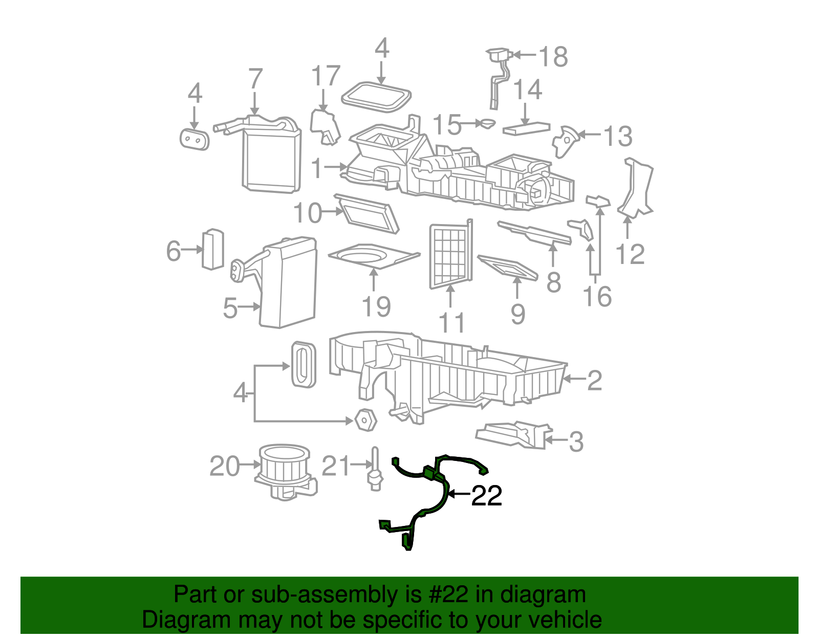 Air Conditioning Module Wiring Harness - GM (89019303)