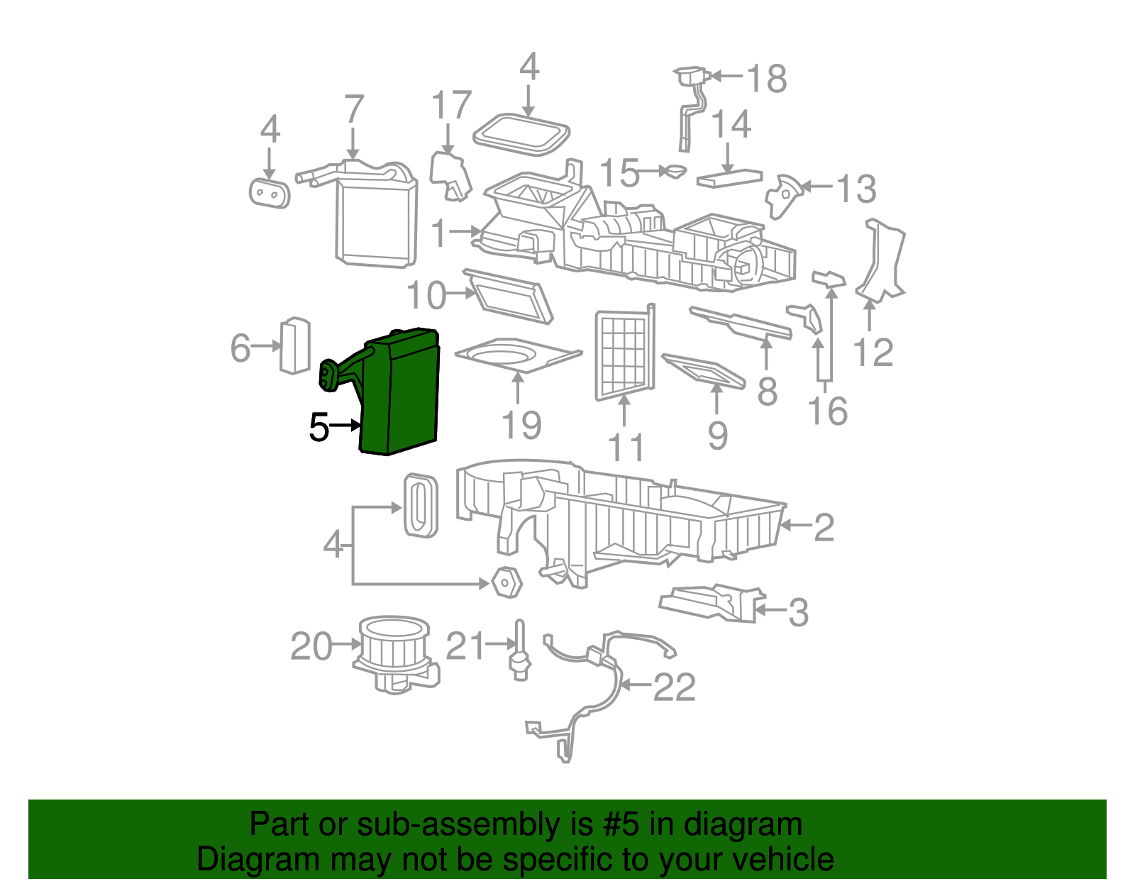 Evaporator Core - GM (89018984)