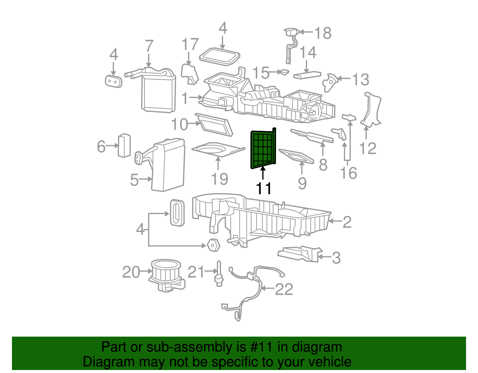 HVAC Temperature Valve - GM (89019205)