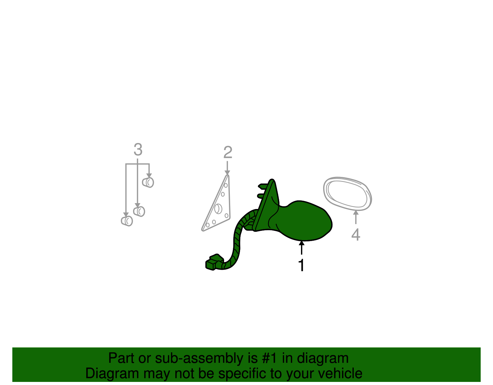 Mirror Assembly - GM (25675748)