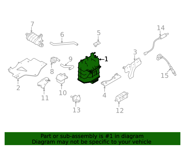 20202022 Nissan Frontier Vapor Canister 149509BT0A QuirkParts