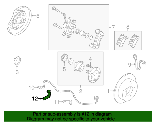 19992005 Mitsubishi ABS Sensor Clip MR289833 Auto Parts