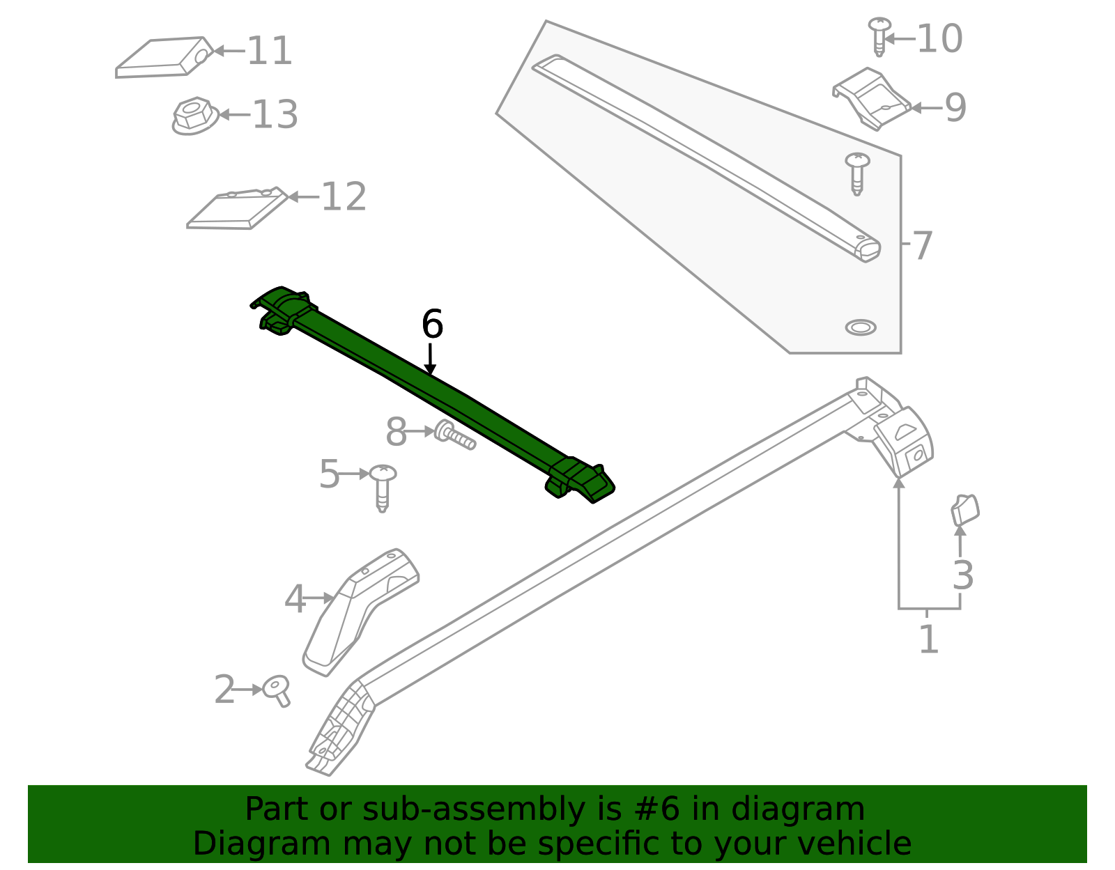 2021-2024 Ford Bronco Cross Bar M2DZ-7855106-AA | OEM Parts