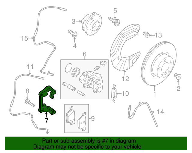 34116871419 20162018 BMW X4 Caliper Mount (34116871419) BMW of South Atlanta Parts