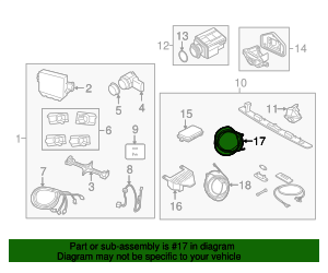 2011-2018 Volvo Park Assist Camera Wiring Harness 31296085 ...