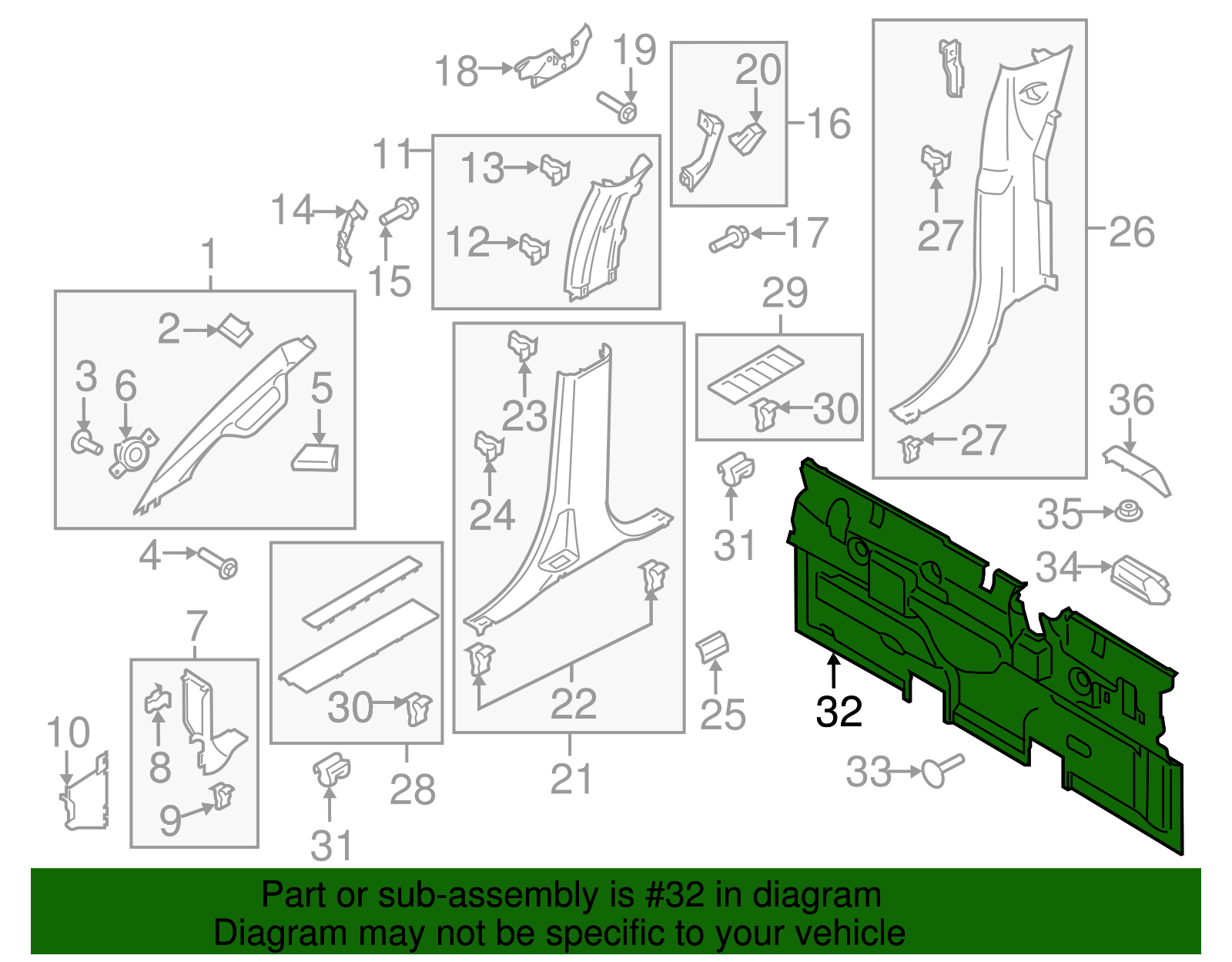 Back Panel - Ford (KC3Z-2823706-AB)
