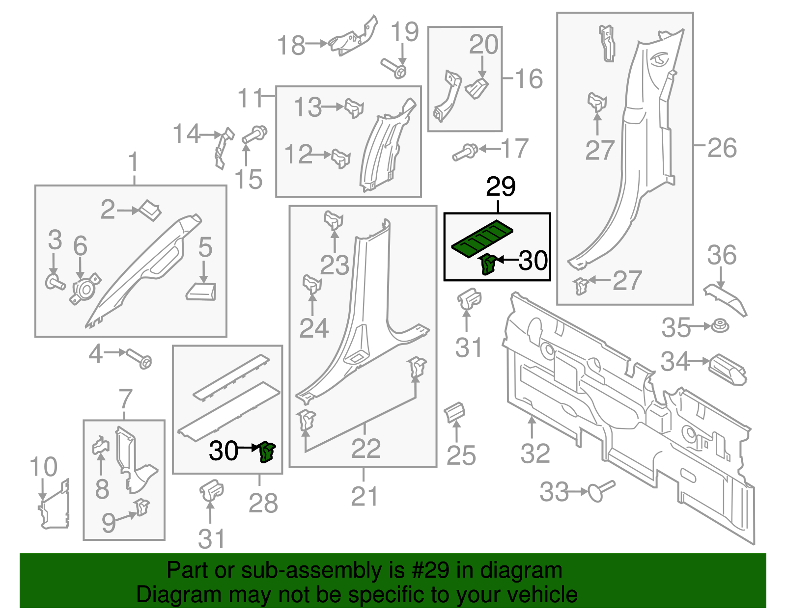 Scuff Plate - Ford (GL3Z-1613229-AB)