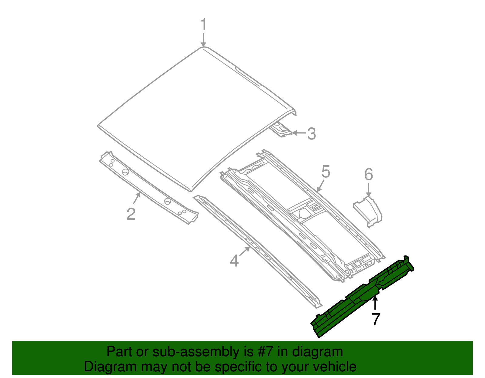G6316-9BUMA - Roof Side Rail 2016-2025 Nissan Frontier | AutoNation Parts