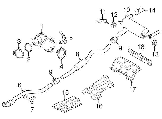 18307854718 - 2016-2018 BMW M2 Center Muffler (18-30-7-854-718) | BMW ...
