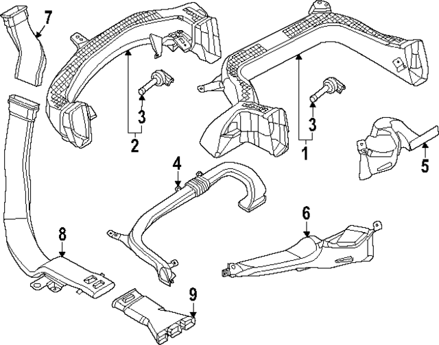 2024 Ford Ranger Lower Duct N1WZ-18490-G | OEM Parts Online