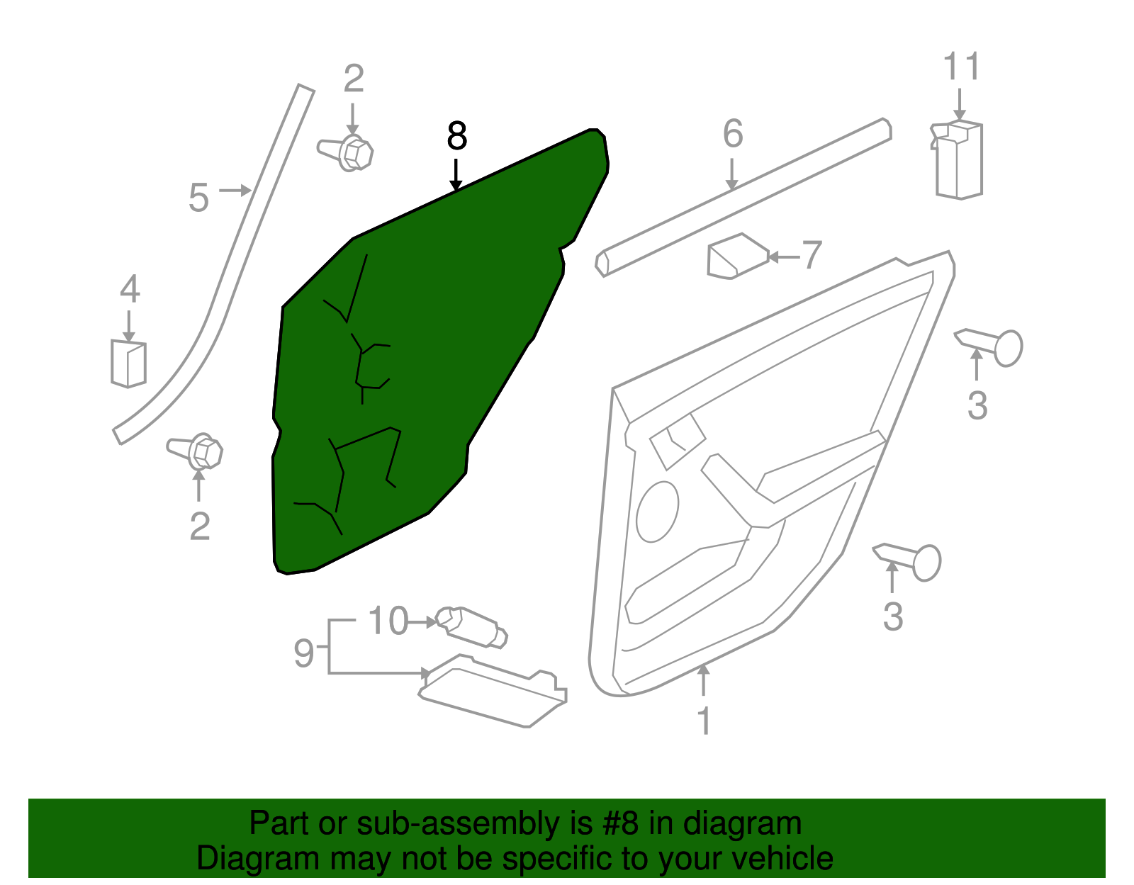 Deflector Assembly-Rear S/D Wat - GM (92257445)