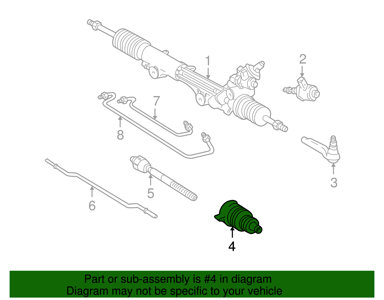 Tie Rod Boot - Ford (XW4Z-3332-AA)
