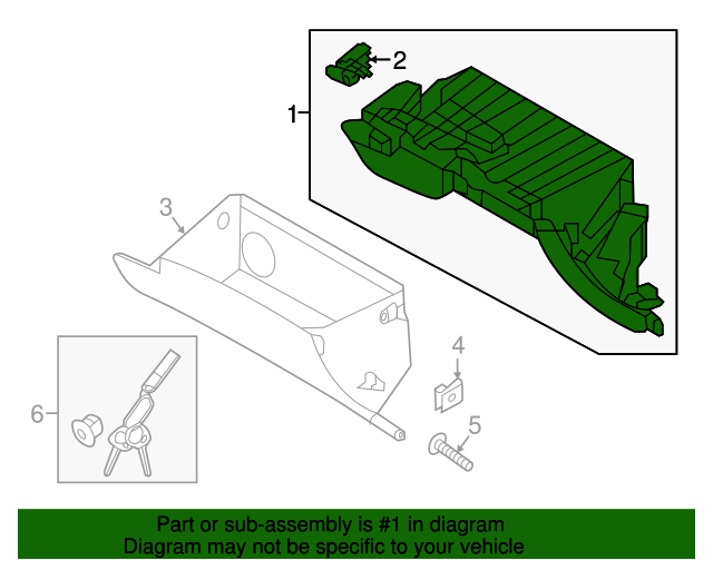 Genuine OEM Glove Box Frame Part 845404Z000RYN Fits 20132018