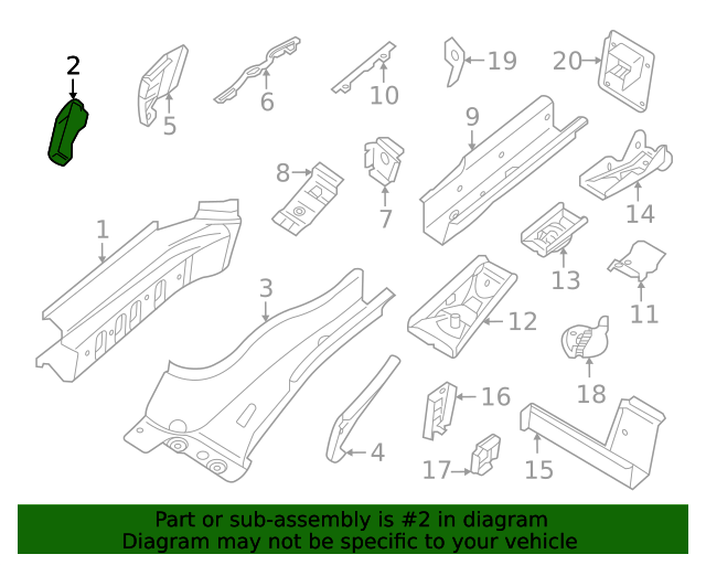 Rocker Reinforced Side Reinforced 1EA-802-398-A