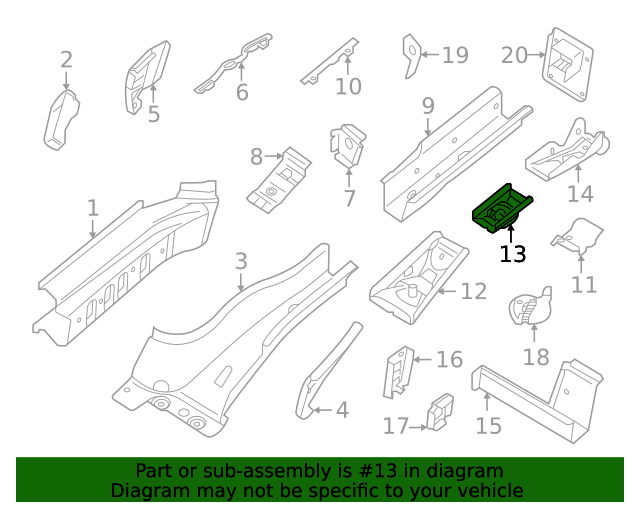 Rear Mount Bracket 1EA-804-541