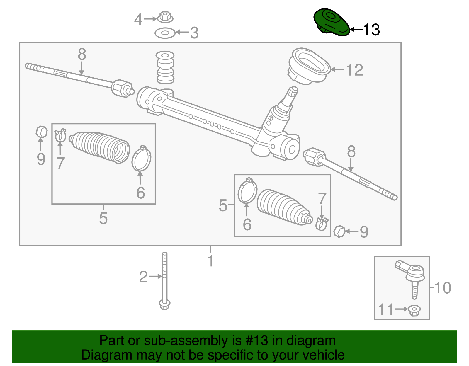 Intermediate Steering Shaft Seal - GM (96957273)
