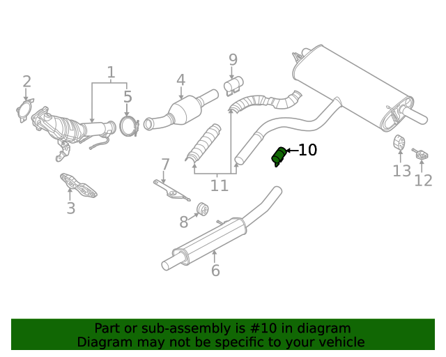 LX6Z5A215D Muffler & Pipe Clamp 20212023 Ford Livermore Ford Parts