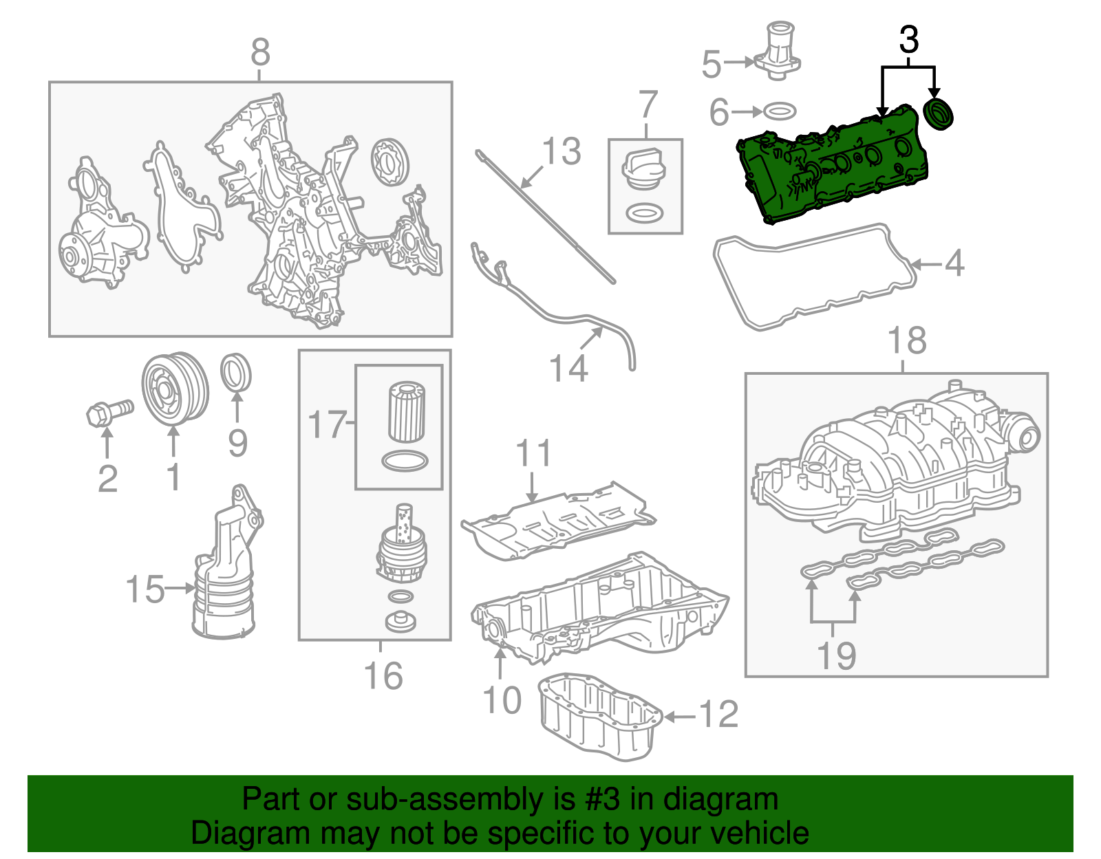 Valve Cover - Toyota (11201-0S011)