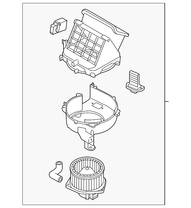 Heater Blower Motor and Core Assembly - GM (96539675)