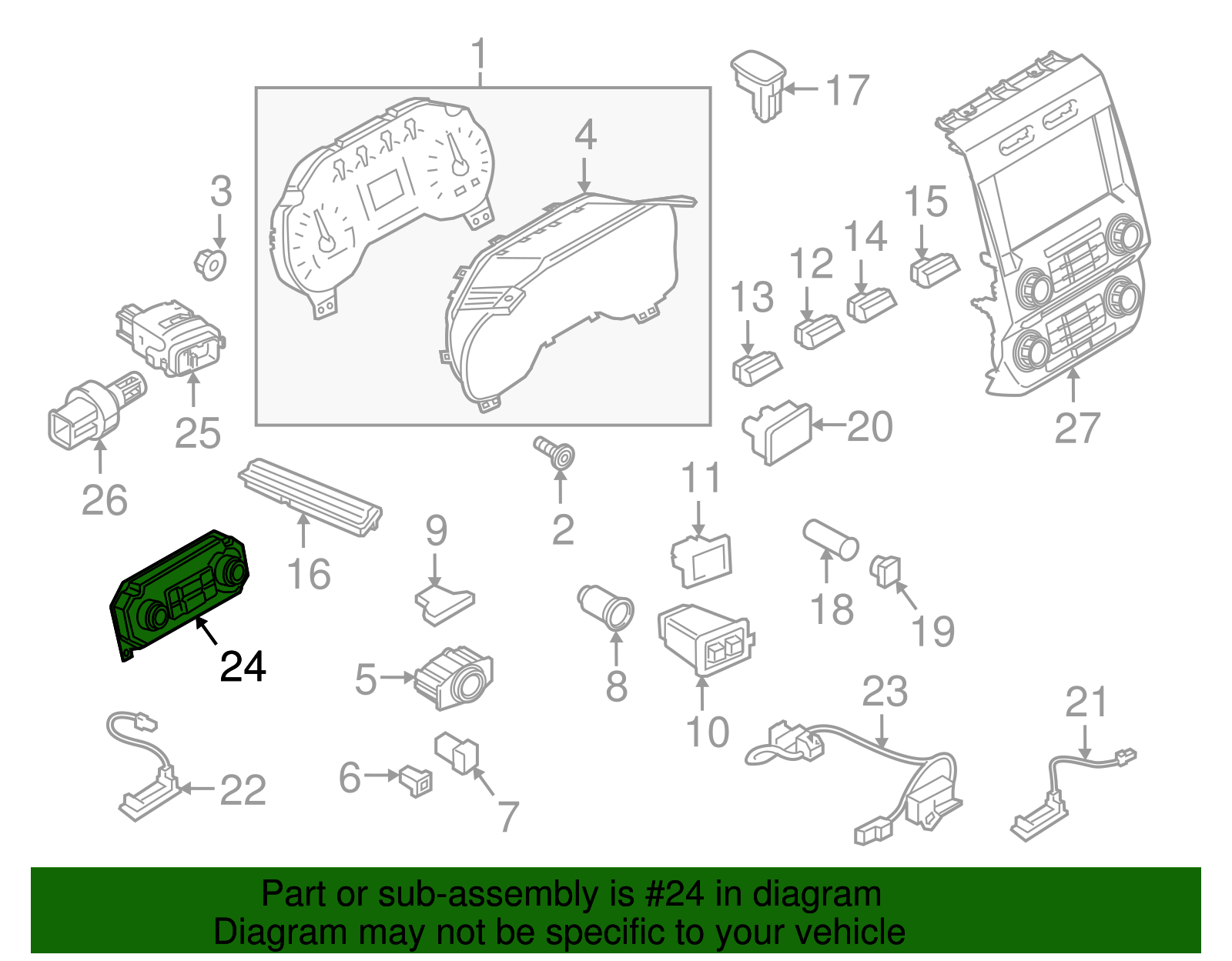 Heater Control - Ford (HC3Z-19980-B)