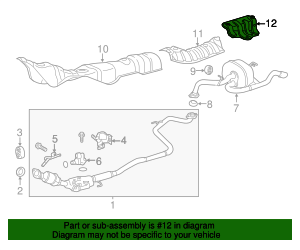 2007-2019 Toyota Heat Shield 58327-52121 | OEM Parts Online