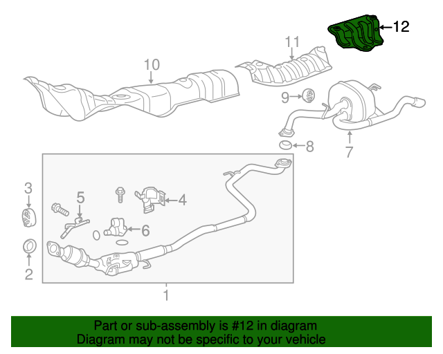 Toyota 17168-37100 Exhaust Heat Shield