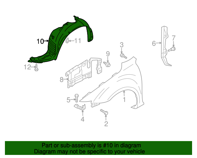 20032004 Mazda 6 Fender Liner GK2A56140J