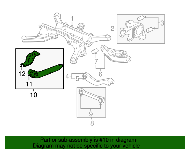 22927293 23269736 - Rear Suspension Trailing Arm 2010-2017 GM | AutoNationParts.com
