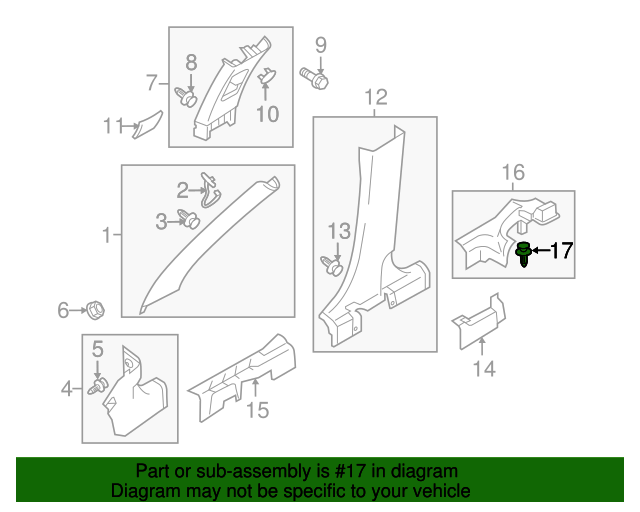 20052024 Mitsubishi Door Trim Panel Clip MU000504