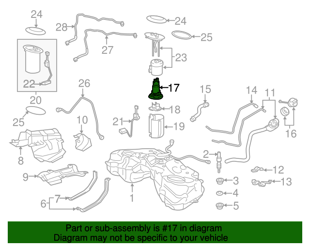 20082018 Lexus Fuel Pump 2322038041 OEM Parts Online