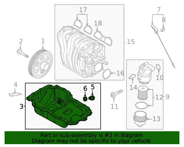 20202021 Kia Rio Oil Pan 215102M000