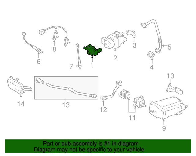 20152019 Subaru Solenoid Valve 16102AA560 Subaru Parts Pro