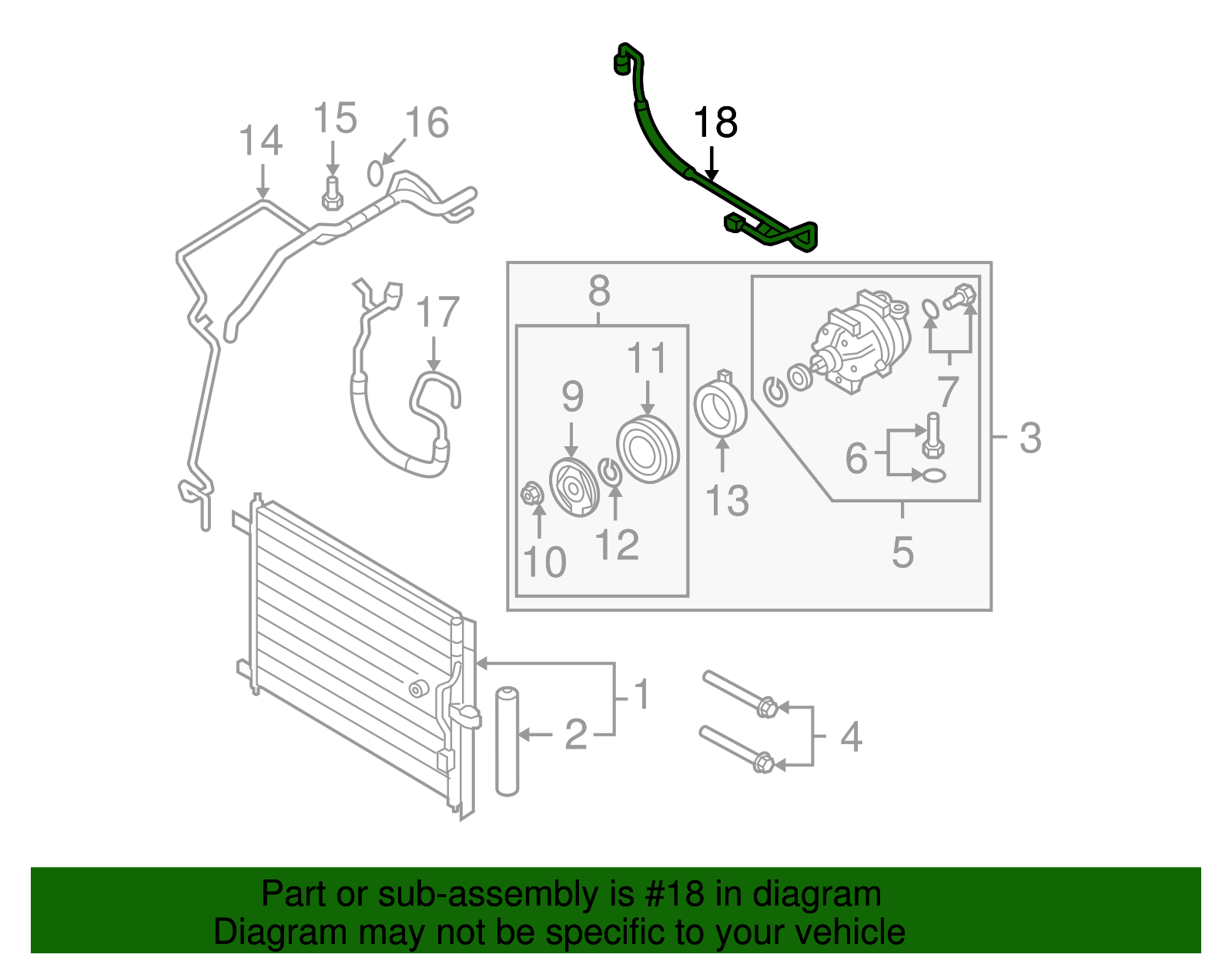 Air Conditioning Refrigerant Liquid Hose - GM (94831199)