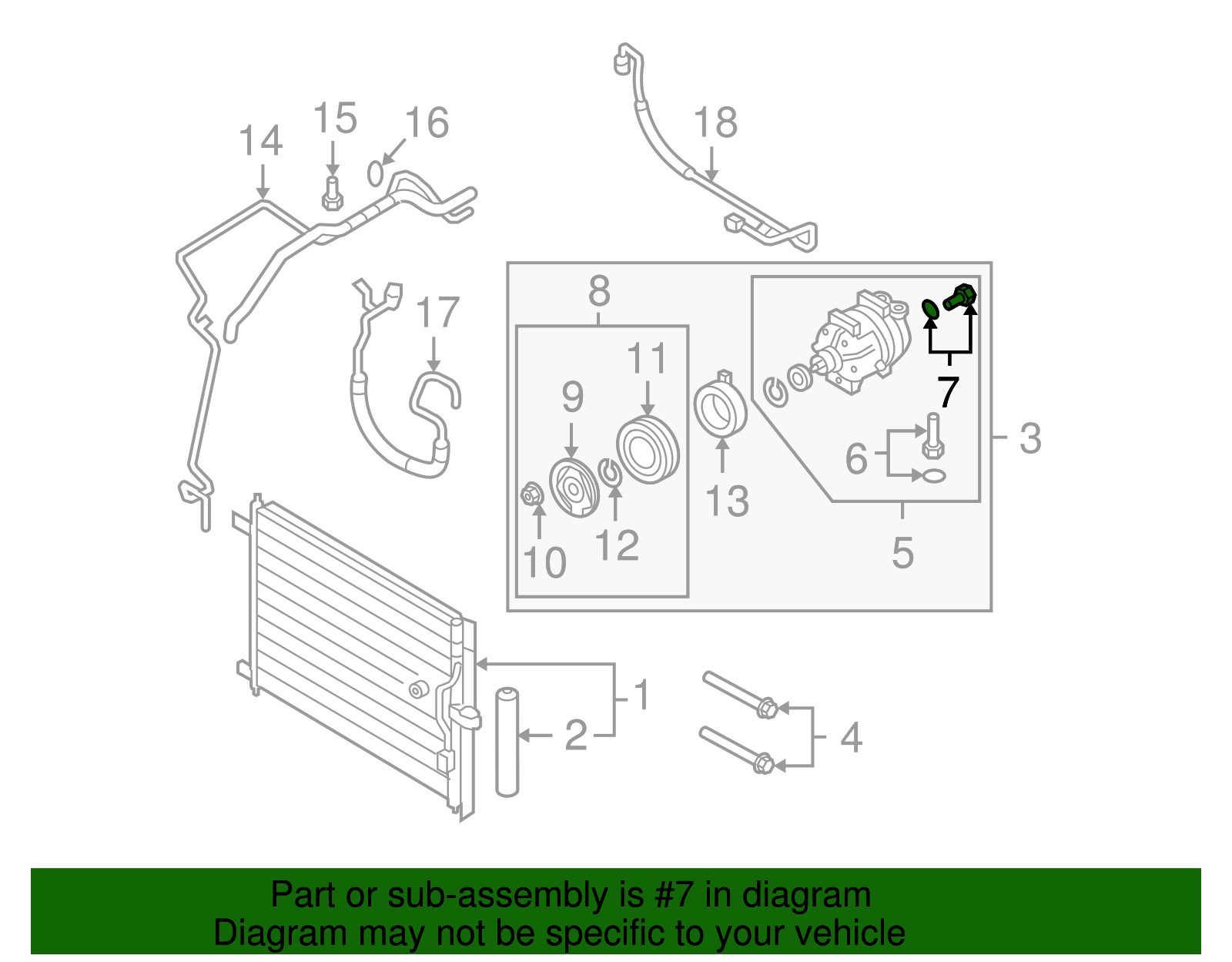Air Conditioning Compressor Relief Valve - GM (96407539)