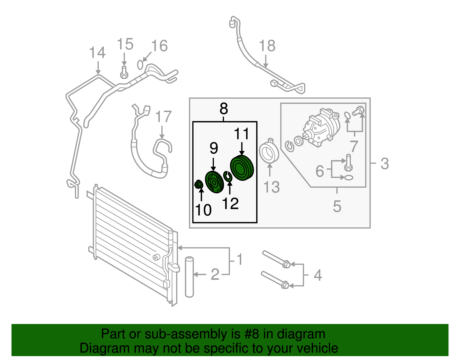 Air Conditioning Compressor Clutch Kit - GM (96940405)