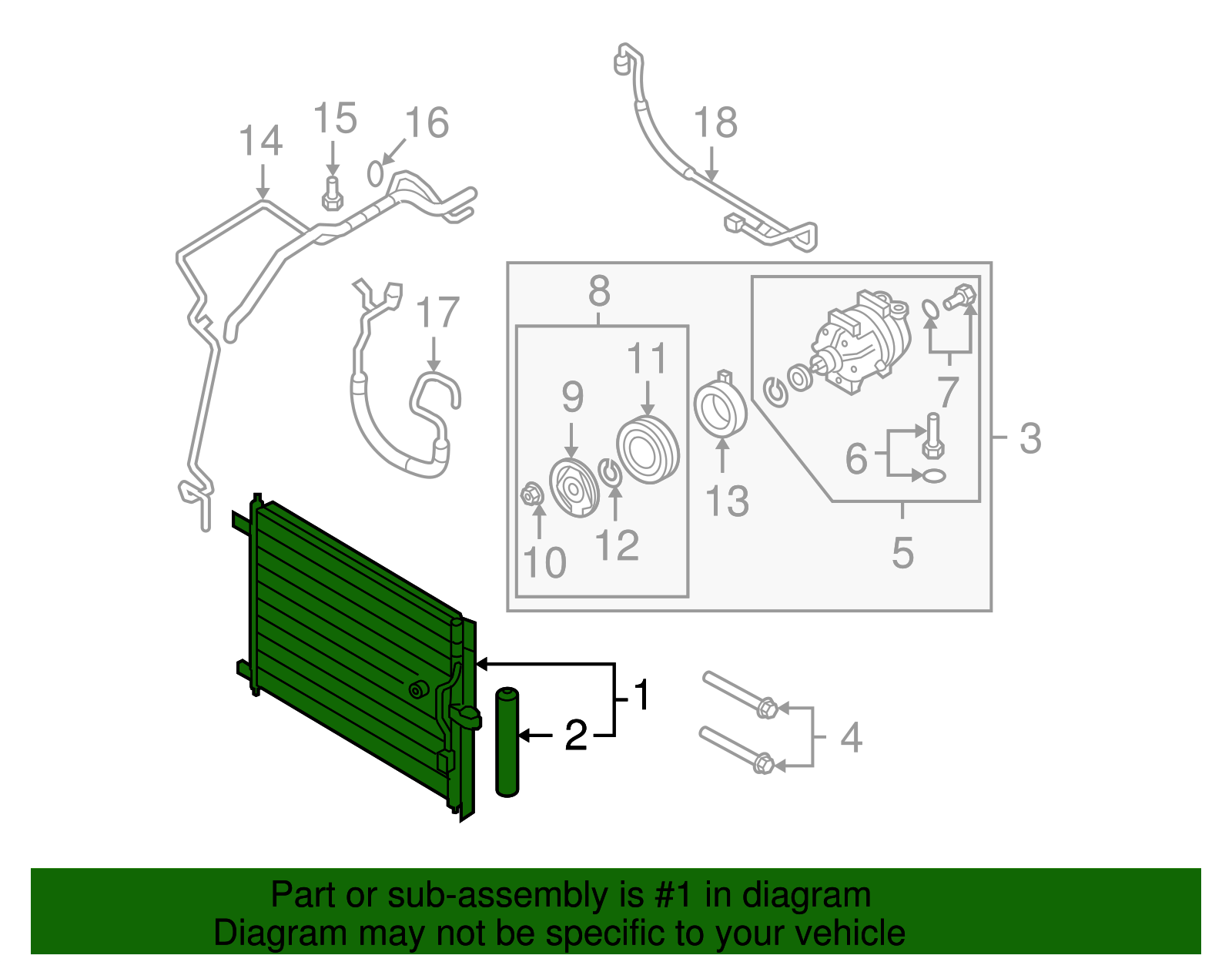 Air Conditioning Condenser - GM (95227758)