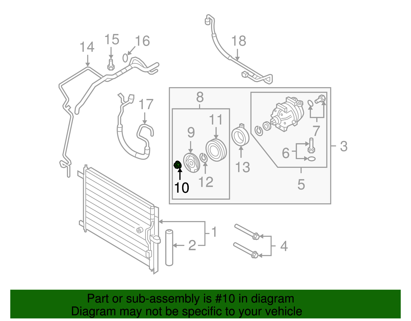 Air Conditioning Clutch Nut - GM (96407526)