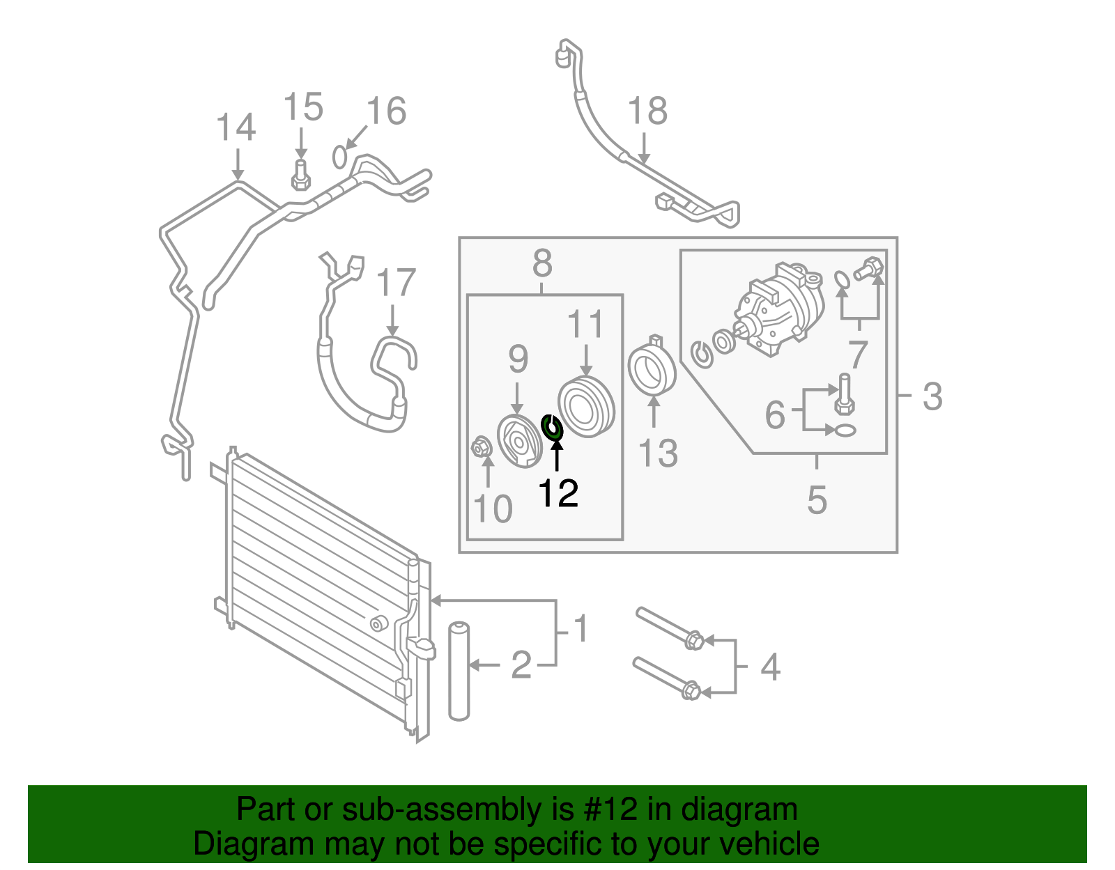 Air Conditioning Clutch Spacer Retaining Ring - GM (96407528)