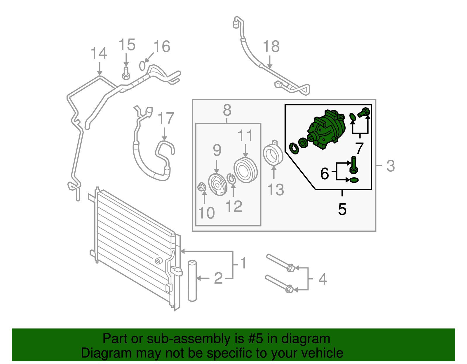 Air Conditioning Compressor - GM (95966587)