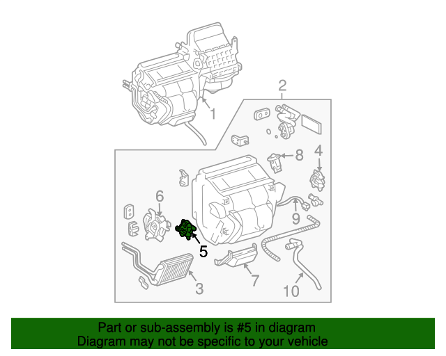 8710608070 HVAC Blend Door Actuator 20042010 Toyota Sienna Longo
