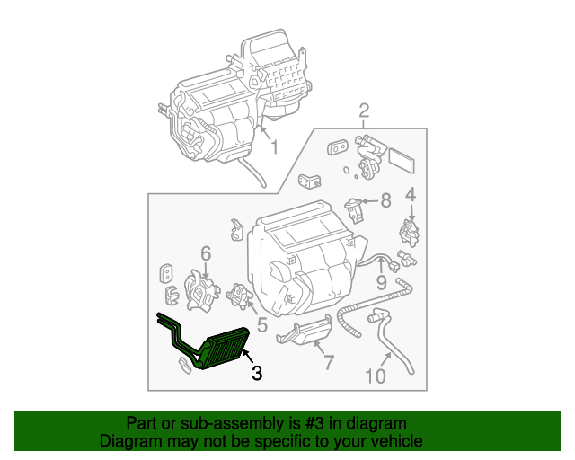 20072010 Toyota Sienna Heater Core 8710708060 Toyota Parts Center