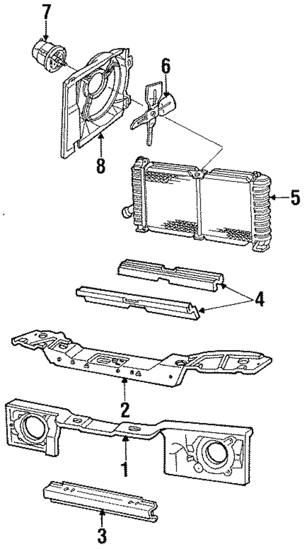 Radiator Support - Ford (E8FZ-16138-B)