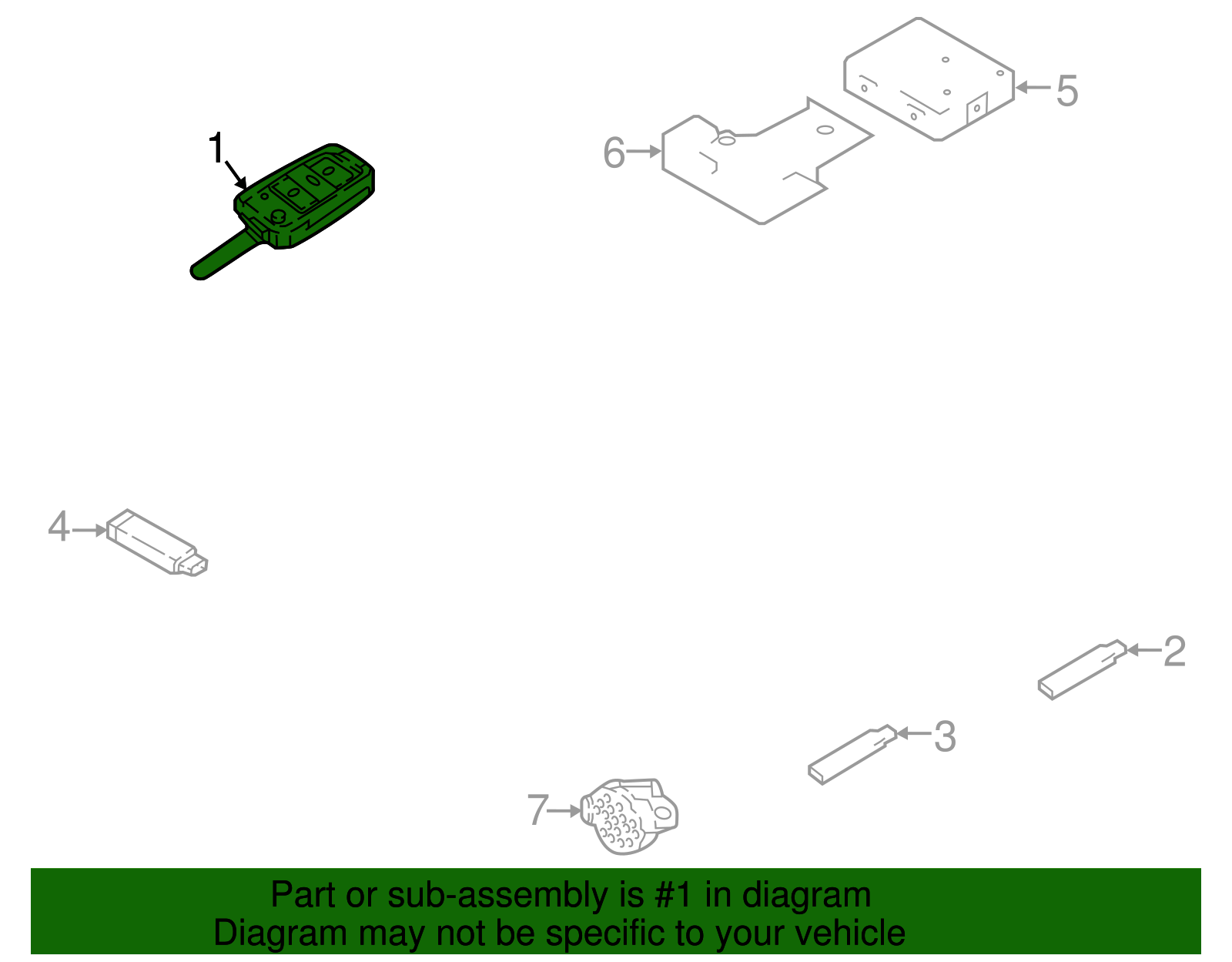 Keyless Entry Transmitter 3G0-959-752-BH-DTB