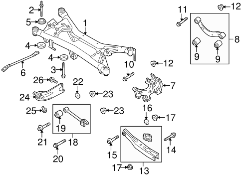 Rear Suspension for 2011 Suzuki Kizashi | World OEM Parts Subaru